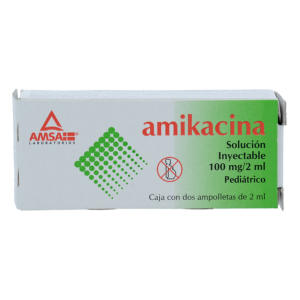 AMIKACINA 100 MG/2 ML. SOL. INY. C/2 AMP. AMSA