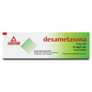 DEXAMETASONA 8 MG/2 ML. Sol. Iny. c/1 AMP. Amsa