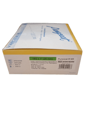 PUNZOCAT CATETER I.V 18 GX1¨ (25MM) VERDE CAJA 50 PZAS