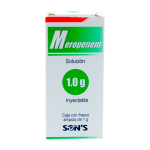 MEROPENEM 1.0 G. SOL. INY. C/1 FCO. AMP. SONS