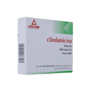 CLINDAMICINA 600 MG/4 ML. SOL. INY. C/5 AMP. AMSA