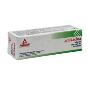 AMIKACINA 500 MG/2 ML. SOL. INY. C/1 AMP. AMSA