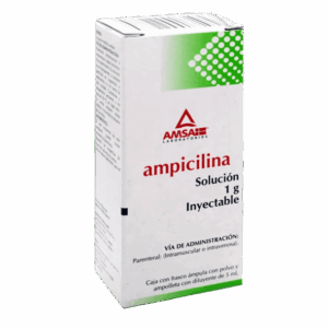 AMPICILINA 1 G/5 ML. SOL. INY. C/1 FCO. AMP. AMSA