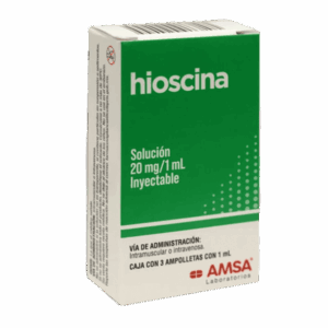 HIOSCINA 20 MG/1 ML. SOL. INY. C/3 AMP. AMSA