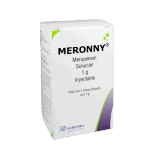 MERONNY (meropenem) 1 G. SOL. INY. C/1 FCO. AMP. AUROVIDA