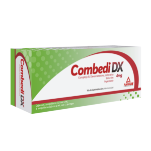 COMBEDI DX (complejo b-dexametasona) SOL. INY. 100-100-5-4-30 MG/3 ML. C/6 AMP. Y 3 JGA. AMSA