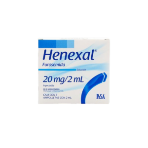 HENEXAL (furosemida) 20 MG/2 ML. SOL. INY. C/5 AMP. PISA