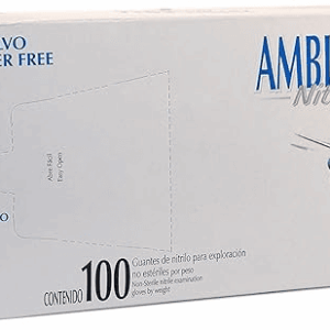 AMBIDERM GUANTE NITRILO SOFT AZUL NO ESTERIL MEDIANO C/100 PZAS.