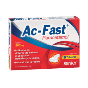 AC-FAST (paracetamol) 500 MG. C/10 TAB. HORMONA