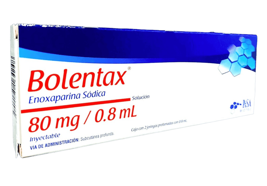 BOLENTAX (enoxaparina sodica) 80 MG/0.8 ML. SOL. INY. C/2 JGAS. PRELLENADAS. PISA