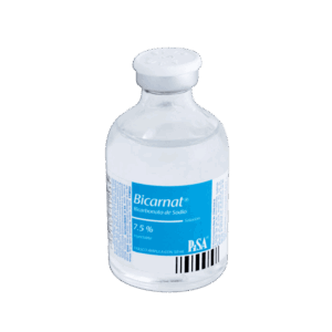 BICARNAT (bicarbonato de sodio) SOL. INY. AL 7.5% C/1 FCO. AMP. 50 ML.
