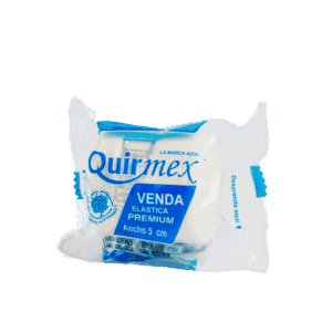 QUIRMEX VENDA ELASTICA 5CM X 5MTS PAQUETE C/12 PZAS