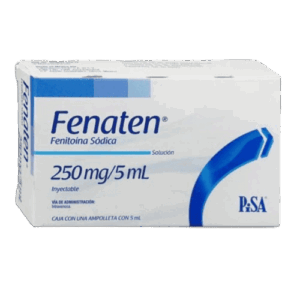 FENATEN (fenitoína sódica) 250 MG/5 ML. SOL. INY. C/1 AMP. PISA