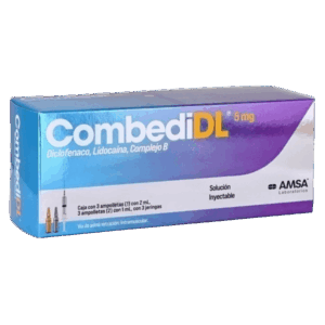 COMBEDI DL (complejo b-diclofenaco) 5 MG/3 ML. SOL. INY. C/3 DOSIS y 3 JGA. AMSA