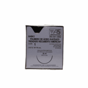SUTURA ACIDO POLIGLICOLICO (VICRYL) 1 B-10 (67 A 70 CM) C/12 PZAS. AMERICAN SUTURE