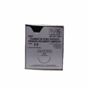SUTURA ACIDO POLIGLICOLICO (VICRYL) 2-0 B-5 (67 A 70 CM) C/12 PZAS. AMERICAN SUTURE