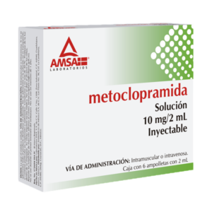 METOCLOPRAMIDA 10 MG/2 ML. SOL. INY. C/6 AMP.  AMSA