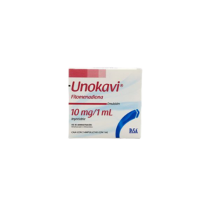 UNOKAVI (fitomenadiona) EMULSION INY. 10 MG/1 ML. C/5 AMP. PISA