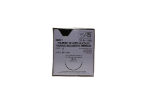 SUTURA ACIDO POLIGLICOLICO (VICRYL) 1 B-10 (67 A 70 CM) C/12 PZAS. AMERICAN SUTURE