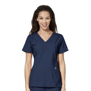 FILIPINA MEDICA ESTILIZADA CON CUELLO "V" TEJIDO ABSORBENTE DE SECADO RÁPIDO PARA MUJER UNIFORME MEDICO. WINK