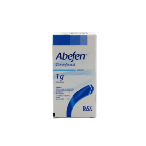 ABEFEN (Cloranfenicol) Sol. Iny. c/1 FCO. AMP. 1 G/5 ML. PISA