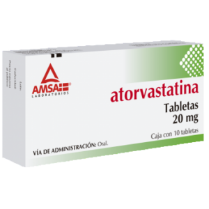 ATORVASTATINA 20 MG. C/10 TABS. AMSA