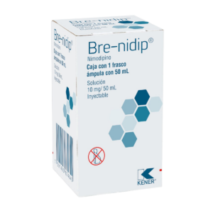 BRE-NIDIP (Nimodipino) Sol. Iny. c/1 FCO. AMP. 10 MG/50 ML. KENER