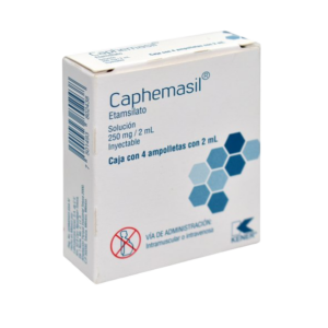 CAPHEMASIL (Etamsilato) Sol. Iny. c/4 AMP. 250 MG/2 ML. KENER