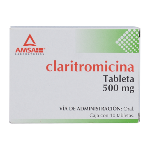 CLARITROMICINA 500 MG. C/10 TABS. AMSA