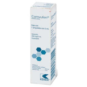 COMVUFEN (Fenitoina) Sol. Iny. c/1 AMPTA. 250 MG/5 ML.