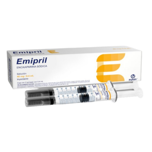 EMIPRIL (Enoxaparina sódica) Sol. Iny. c/2 JGAS. Prellenadas 40 MG/0.4 ML. MAVER