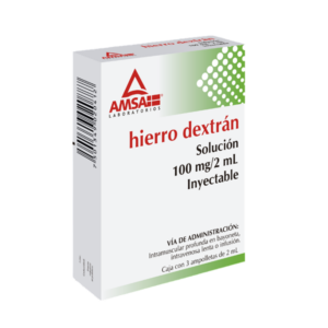 HIERRO DEXTRAN 100MG/2ML SOL INY C/3 AMP. AMSA