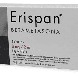 ERISPAN (Betametasona) Sol. Iny. c/1 AMP. 8 MG/2 ML. y Jeringa. MAVER