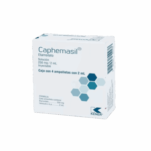 CAPHEMASIL (Etamsilato) Sol. Iny. c/4 AMP. 250 MG/2 ML. KENER