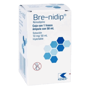BRE-NIDIP (Nimodipino) Sol. Iny. c/1 FCO. AMP. 10 MG/50 ML. KENER
