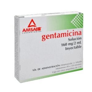 GENTAMICINA 160MG/2ML SOL INY C/5 AMP. AMSA
