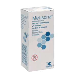 METISONA (Metilprednisolona) Sol. Iny. c/1 FCO. AMP. 500 MG/8 ML. KENER