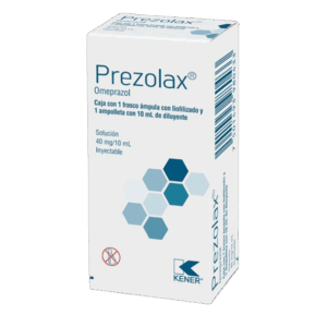 PREZOLAX (Omeprazol) Sol. Iny. c/1 FCO. AMP. 40 MG/10 ML. KENER