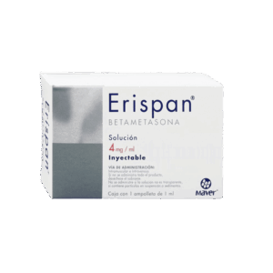 ERISPAN (Betametasona) Sol. Iny. c/1 AMP. 4 MG/1 ML. MAVER