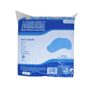 GORRO PLISADO C/100 PZAS. AZUL. AMBIDERM