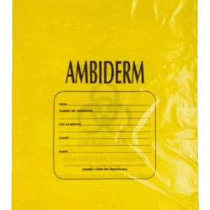 BOLSA PARA RESIDUOS BIOLÓGICOS AMARILLA RPBI 50X60 CM. C/10 PZAS. AMBIDERM