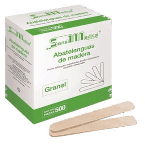 ABATELENGUAS DE MADERA CAJA A GRANEL C/500 PZAS. SENSIMEDICAL