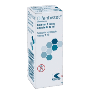 DIFENHISTAT (Difenhidramina) Sol. Iny. c/1 FCO. AMP. 10 ML. 10 MG/1 ML. KENER