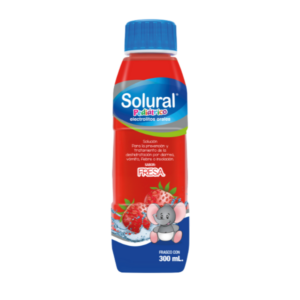 SOLURAL SUERO PEDIÁTRICO SABOR FRESA FCO. 300 ML. AMSA