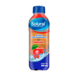 SOLURAL SUERO REHIDRATANTE SABOR MANZANA 500 ML. AMSA