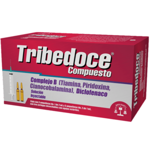 TRIBEDOCE COMPUESTO (complejo b-diclofenaco) 100-100-5-75 MG/3 ML. SOL. INY. C/3 DOSIS Y 3 JERINGAS. BRULUART