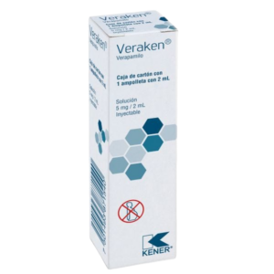 VERAKEN (Verapamilo) Sol. Iny. c/1 AMP. 5 MG/2 ML. KENER