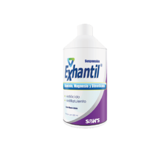 EXHANTIL SUSP. (Aluminio/Magnesio/Dimeticona) 3.7-4-0.5 G/100 ML. SABOR. MENTA-LIMON FCO. 320 ML. SONS