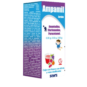 AMPAMIL JARABE (Amantadina/Clorfenamina/Paracetamol) 0.5-0.02-3.00 G/100 ML. FCO. 60 ML. SONS