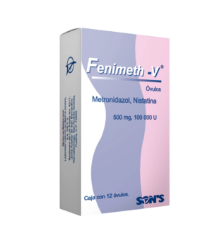 FENIMETH-V (Metronidazol/Nistatina) 500mg/100,000ui. C/12 ÓVULOS. SONS